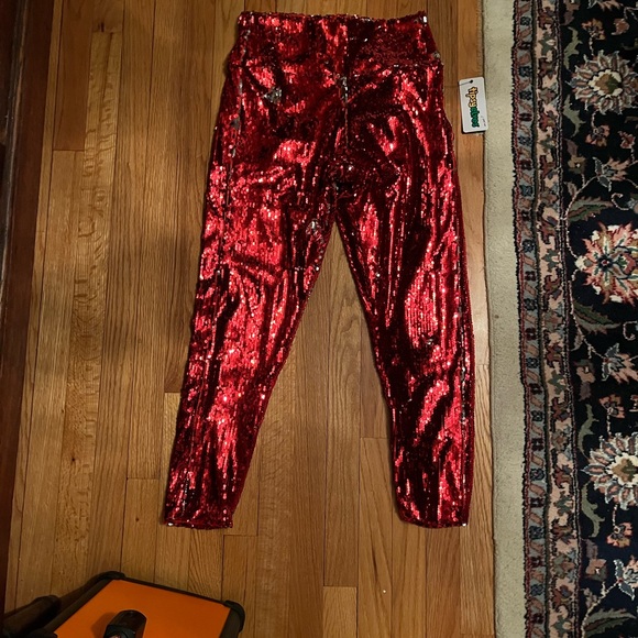 red sequined reversible pants - Picture 1 of 2